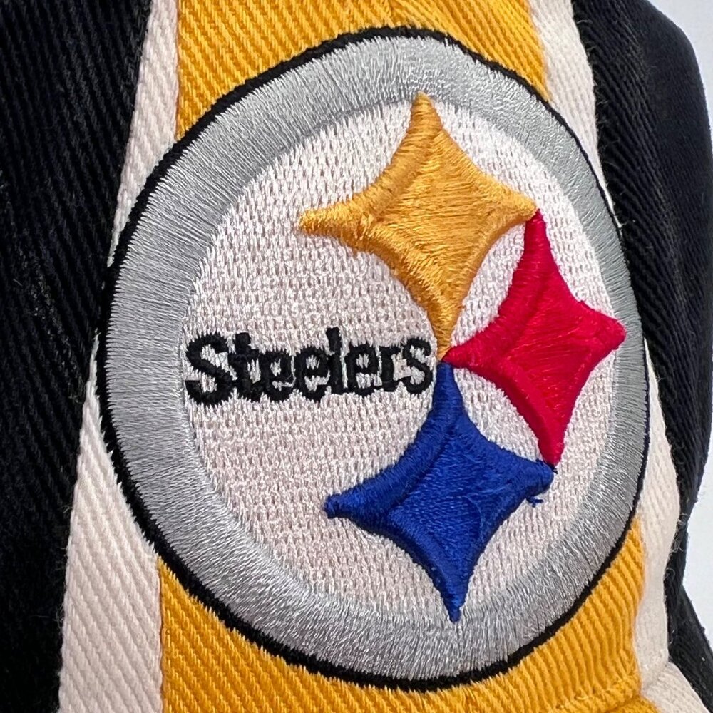 Vintage Pittsburgh Steelers Reebok NFL Equipment Cap OSFA Cotton Black Yellow - Picture 14 of 16